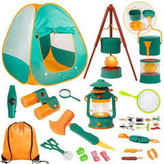 Meland tienda pop-up frontal mostrando refugio y juego imaginativo
