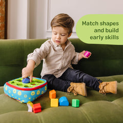 Melissa & Doug open activity bag with nine blocks displayed showing tidy storage and easy access