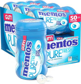 Mentos bote curvy frente mostrando 50 piezas y práctico almacenamiento