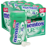 Mentos bottle front packaging showing spearmint label and multipack benefit