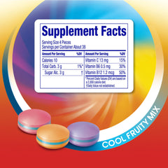 Mentos With Vitamins primer plano de las mentas y textura crujiente