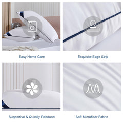 Meoflaw almohadas en cama ocupada, soporte cómodo para dormir