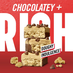 MET-Rx primer plano de trozos Cookie Dough con aspecto sabroso y nutritivo