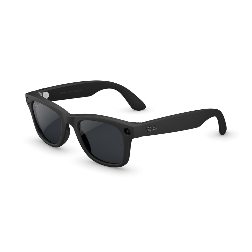Meta Ray-Ban vista frontal mostrando diseño icónico y estilo versátil