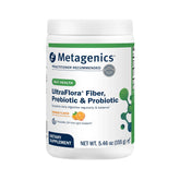Metagenics UltraFlora Fiber vista frontal con etiqueta clara y beneficio de equilibrio digestivo