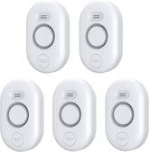 METAK vista frontal del paquete de 5 detectores con alarma potente