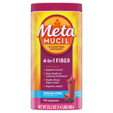 Metamucil envase frontal mostrando 114 porciones y sabor berry beneficios