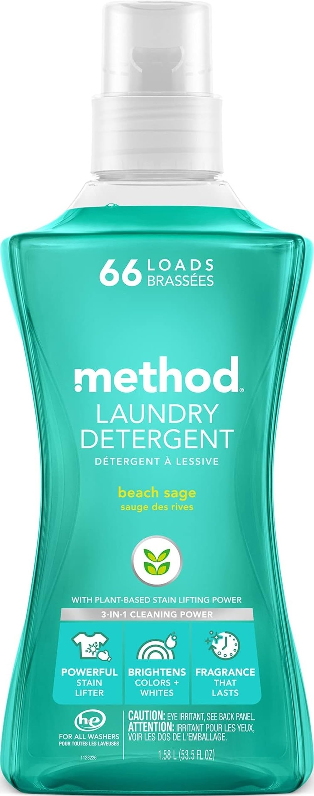 Method botella frontal del pack mostrando etiqueta y aroma Beach Sage