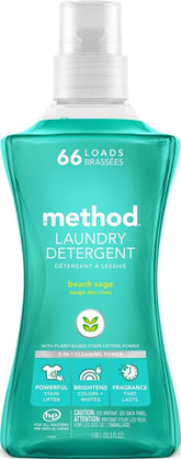 Method botella frontal del pack mostrando etiqueta y aroma Beach Sage