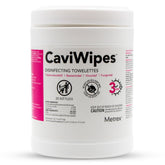 Metrex CaviWipes vista frontal del bote con acceso rápido y limpieza eficaz