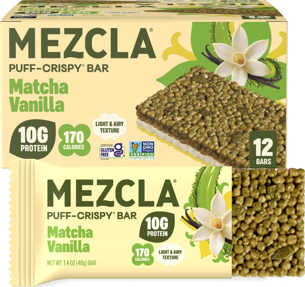 Mezcla paquete frontal mostrando barras y diseño atractivo