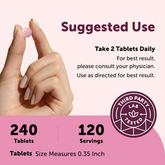 Micro Ingredients tableta en mano para comparar tamaño y mostrar la conveniencia del formato masticable