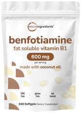 Micro Ingredients botella frontal mostrando 240 softgels y beneficios claros