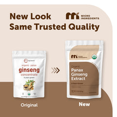 Micro Ingredients detalle de la textura fina del polvo de ginseng para mezcla fácil
