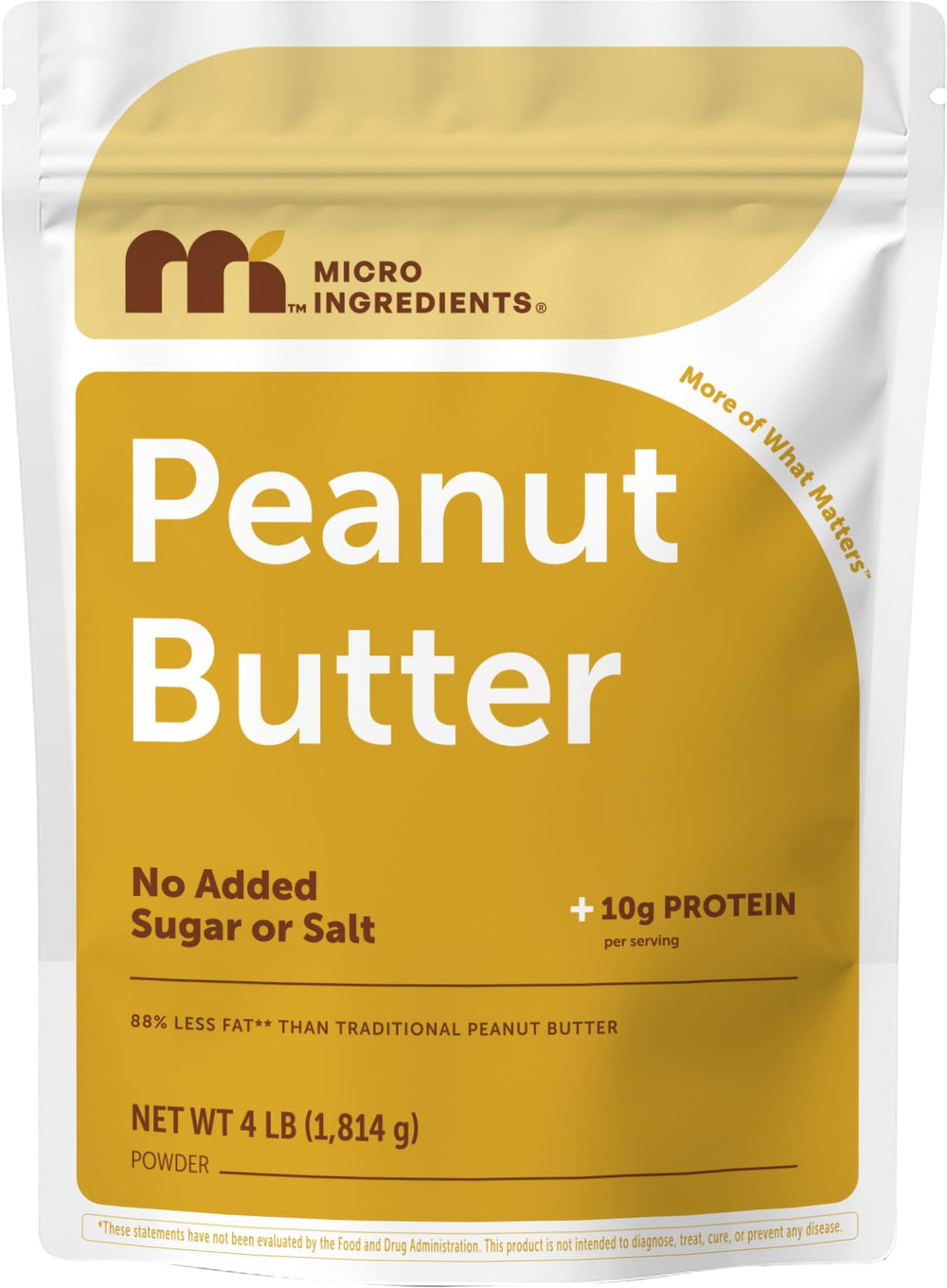 Micro Ingredients frente del empaque mostrando producto y volumen nutritivo