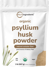 Micro Ingredients bolsa frontal mostrando el producto y beneficios de fibra