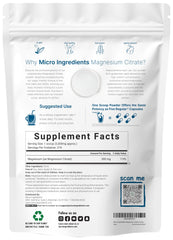 Micro Ingredients textura del polvo de magnesio en foco, muestra fácil disolución