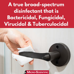 Micro-Scientific detalle de etiqueta con instrucciones y beneficios claros