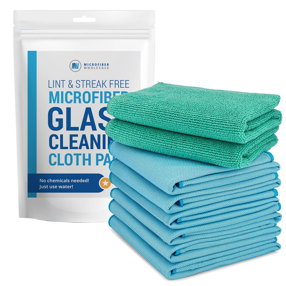 Microfiber Wholesale empaque frontal del pack claro 8 unidades mostrando colores y cantidad