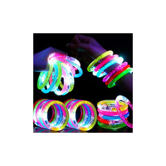 Mikulala pulsera LED empacado frontal muestra lote y presentación, ideal para eventos