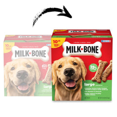 Milk-Bone primer plano de galleta crujiente y textura apetitosa