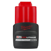 Milwaukee M12 vista frontal del paquete, potencia compacta