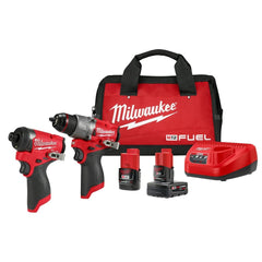 Milwaukee M12 FUEL frontal con taladro y atornillador, potencia compacta