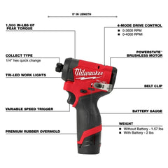 Milwaukee M12 Fuel textura del mango ergonómico que mejora el agarre y control