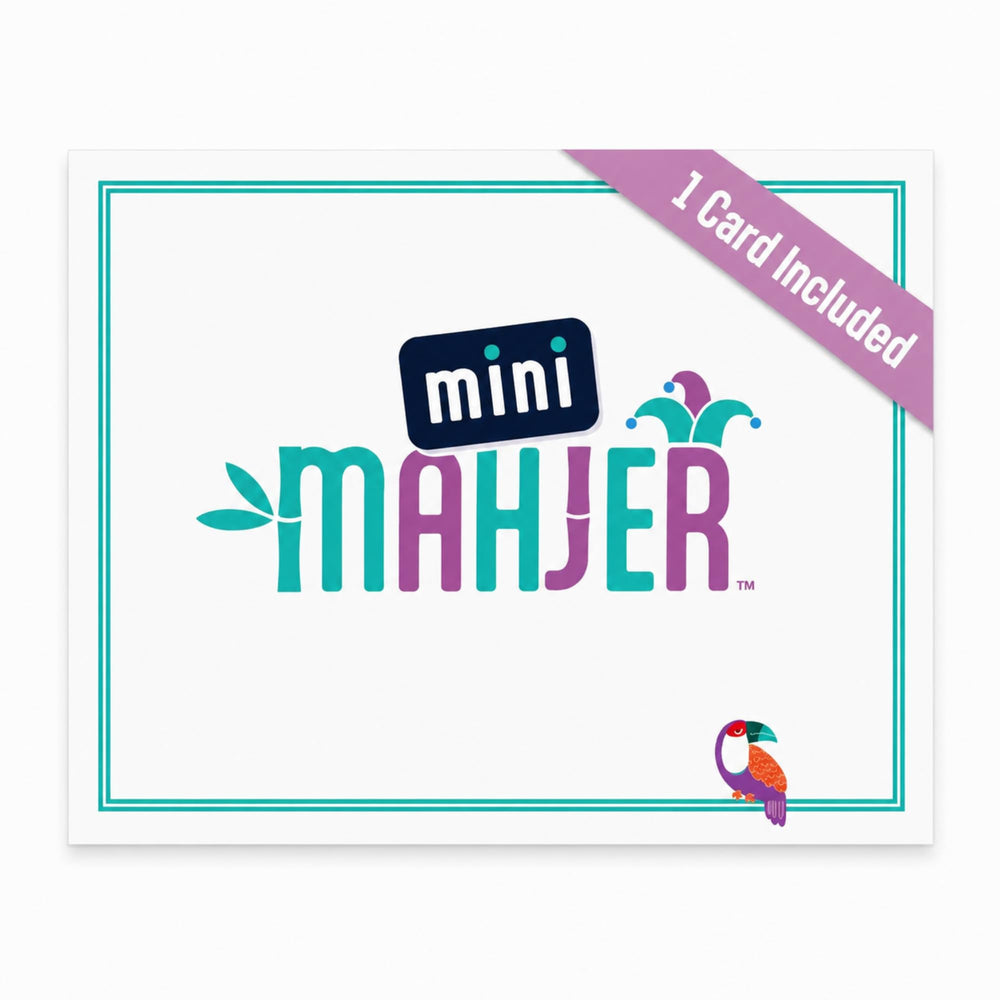 Mini Mahjer frontal del empaque mostrando diseño colorido y fácil uso