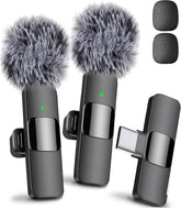 Mini Mic Pro vista frontal del paquete con accesorios y beneficio de inicio rápido