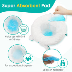 Minne Baby almohadilla absorbente en primer plano, control de líquidos