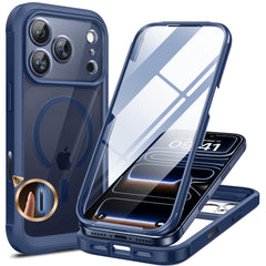 Miracase vista frontal Dark Blue mostrando ajuste preciso y protección