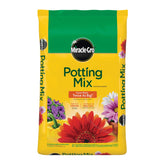 Miracle-Gro paquete frontal mostrando volumen y práctico almacenamiento