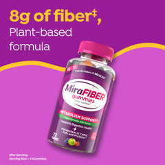 MiraLAX MiraFIBER primer plano de textura y brillo apetitosa