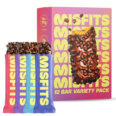 Misfits frente del paquete mostrando variedad y conveniencia para llevar
