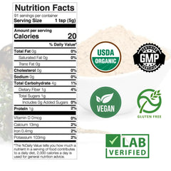 Mother Nature Organics maca negra junto a regla para mostrar tamaño