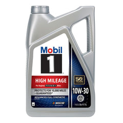 Mobil 1 etiqueta detalle con especificaciones y beneficios claros