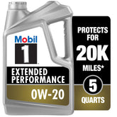 Mobil 1 vista frontal del envase mostrando la marca y especificación 0W-20