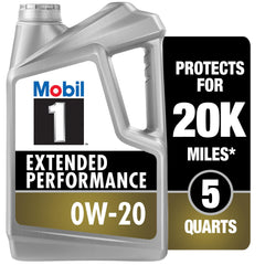 Mobil 1 vista frontal del envase mostrando la marca y especificación 0W-20