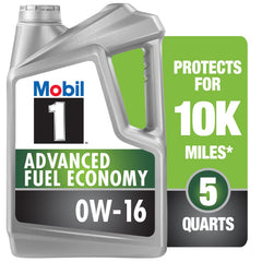 Mobil 1 envase frontal mostrando 5 quart y ahorro de combustible