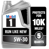 Mobil 1 frente del envase 5W-30 mostrando diseño y volumen