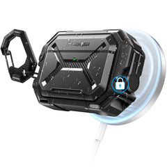 MOBOSI vista frontal de la funda negra mostrando protección total