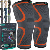 Modvel front packaging showing two knee sleeves and benefits