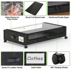Molutsody contenedor en uso deslizado bajo cama para ahorrar espacio