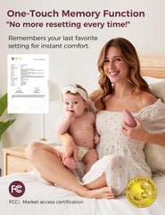 Zoom en controles Momcozy A1Pro que facilita ajustes rápidos y memoria