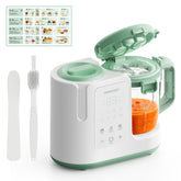 Momcozy AutoMeal vista frontal mostrando controles y diseño compacto, facilita uso diario