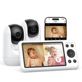 Momcozy unidad parental frontal mostrando pantalla partida y vigilancia clara