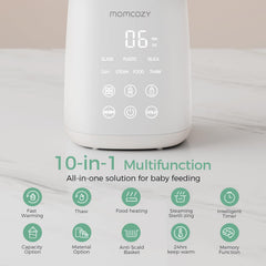 Momcozy descongelando una bolsa de leche con función THAW eficiente