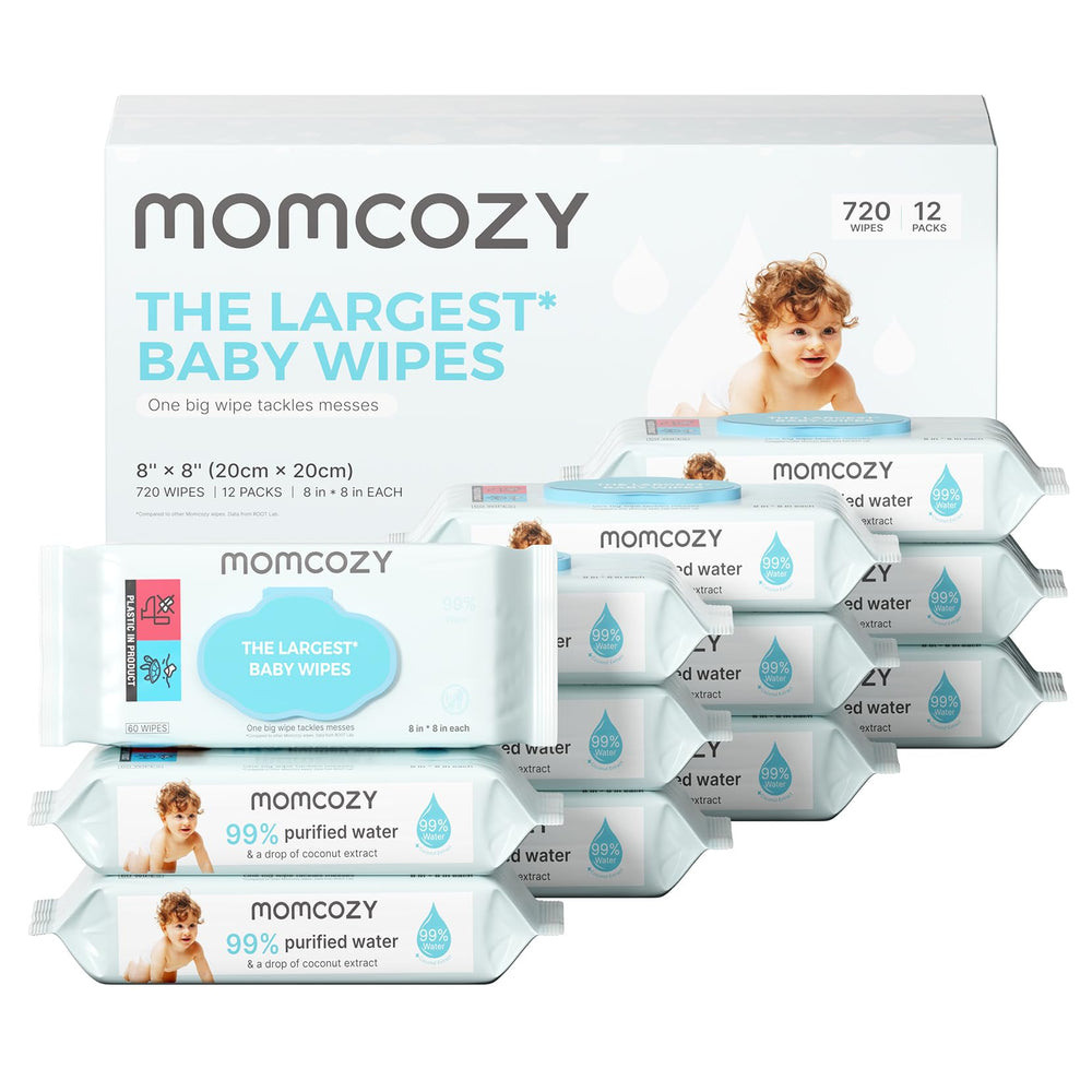 Momcozy empaque frontal mostrando diseño y tamaño grande