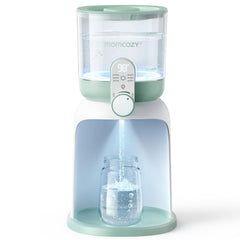 Momcozy vista frontal del dispensador mostrando capacidad y diseño seguro